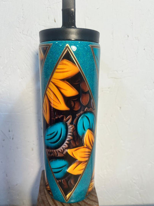 Teal Sunflower